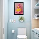 Ver imagem 2 de Quadro Decorativo de Banheiro Patinho 33x24cm - com Vidro:moldura Branca