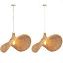 Ver imagem 1 de 2 Pendente Fibra Natural Rattan Artesanal Mesa Nat80