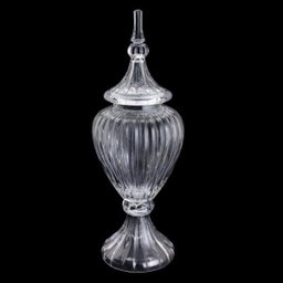 Potiche Wolff de Vidro Decorativo com Tampa Persian 19,5x54cm - 1