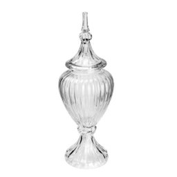 Potiche Wolff de Vidro Decorativo com Tampa Persian 19,5x54cm - 2