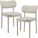 Ver imagem 1 de Kit 02 Cadeiras para Sala de Jantar Melina Base Arena L02 Linho Champagne - Lyam Decor