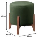 Ver imagem 3 de Kit 2 Puf Puff Para Sala Lhor Veludo Verde RM