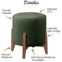 Ver imagem 4 de Kit 2 Puf Puff Para Sala Lhor Veludo Verde RM