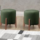 Ver imagem 2 de Kit 2 Puf Puff Para Sala Lhor Veludo Verde RM