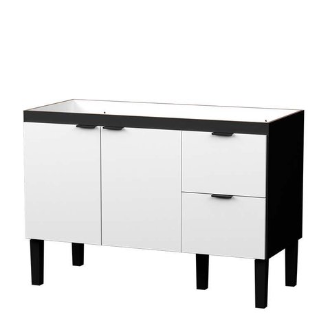 Gabinete Para Pia de Cozinha 120cm Madeira Colibri Cozimax Preto/Branco