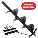 Ver imagem 1 de Broca Pra Perfurador de Solo Encaixe de 20mm Com Lâmina de Videa Para Solos Resistentes