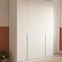 Ver imagem 1 de Guarda Roupa Casal 100% MDF 4 Portas 2 Gavetas com Cabideiros e Prateleiras 160,5x232,2x56cm