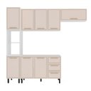 Ver imagem 2 de Cozinha Completa Amara 8 Portas 3 Gavetas 40250078 Branco/creme - Politorno