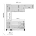 Ver imagem 4 de Cozinha Completa Amara 8 Portas 3 Gavetas 40250078 Branco/creme - Politorno
