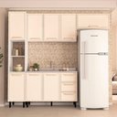 Ver imagem 1 de Cozinha Completa Amara 8 Portas 3 Gavetas 40250078 Branco/creme - Politorno
