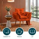 Ver imagem 5 de Poltrona Decorativa Reforçada para Sala Alice para Recepção Manicure Escritório Suede