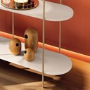 Ver imagem 5 de Aparador Buffet Infinity com Pés em Aço e Detalhe em Vidro Off White