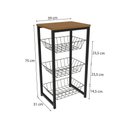 Ver imagem 3 de Fruteira Organizadora Multiuso Kappesberg Estilo Industrial LI035 Canela Preto/Fosco
