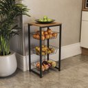 Ver imagem 2 de Fruteira Organizadora Multiuso Kappesberg Estilo Industrial LI035 Canela Preto/Fosco
