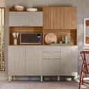 Ver mais imagens de Cozinha Compacta Pitaya 7 Portas 2 Gavetas - Amendola Touch/Nude Prime Tx
