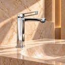 Ver mais imagens de Torneira Doha Cromada Baixa Aço Inox 304 Premium Goldenx