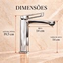 Ver imagem 6 de Torneira Doha Cromada Baixa Aço Inox 304 Premium Goldenx