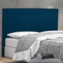 Ver imagem 1 de Cabeceira Cama Box Casal Paris Slim 140 cm MV EVeludo Azul Marinho MV Estofados