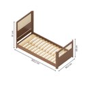 Ver mais imagens de Cama Solteiro Evolutiva Wave Juvenil em Rattan com LED Casatema MadeiraOriginals Marrom/Freijó