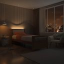 Ver imagem 5 de Cama Solteiro Evolutiva Wave Juvenil em Rattan com LED Casatema MadeiraOriginals Marrom/Freijó