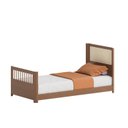 Ver imagem 6 de Cama Solteiro Evolutiva Wave Juvenil em Rattan com LED Casatema MadeiraOriginals Marrom/Freijó