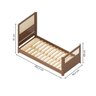 Cama Solteiro Juvenil Reversivel em Rattan com Led Wave Casatema MadeiraOriginals - 8