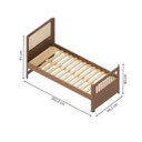 Ver imagem 7 de Cama Solteiro Evolutiva Wave Juvenil em Rattan com LED Casatema MadeiraOriginals Marrom/Freijó