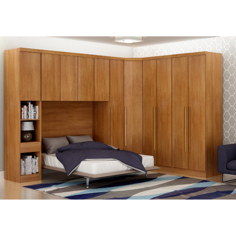 Guarda-Roupa Modulado Casal Safira 005 em MDF com 11 Portas e 7 Gavetas Una Mobília
