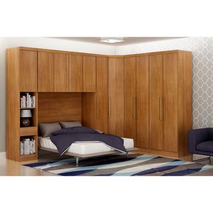Guarda-roupa Modulado Casal Safira 005 em Mdf com 11 Portas e 7 Gavetas Clic Móveis