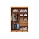 Ver imagem 2 de Guarda Roupa 2 Portas de Correr (1 C/ Espelho) e 3 Gavetas C/ Pés Liz Branco - Panan