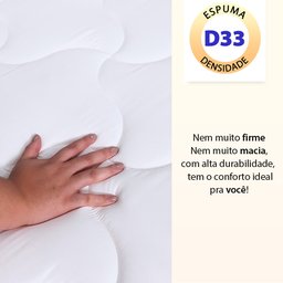 Colchão Solteiro Bf Colchoes D33 a Vácuo Ortopédico Espuma Certificada 78x188x17cm Bf - 5