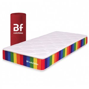 Colchão Solteiro Bf Colchoes D33 a Vácuo Ortopédico Espuma Certificada 78x188x17cm Bf