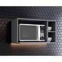 Ver imagem 1 de Módulo Cozinha Henn Americana Suporte Nicho P/microondas 80x44cm Cinza-henn