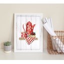 Ver imagem 2 de Quadro Decorativo Cozinha Vintage Vermelho 33x24cm - com Vidro:madeira Preta