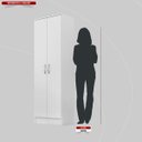 Ver imagem 5 de Armário Multiuso 2 Portas 5 Prateleiras Golden Branco
