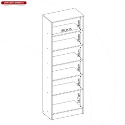Armário Multiuso 2 Portas 5 Prateleiras Golden Branco - 11 Armário Multiuso 2 Portas 5 Prateleiras Golden Branco - 11