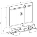 Ver imagem 7 de Rack com Painel e 2 Módulos Laterais Complementares Magnata Canela/Gris