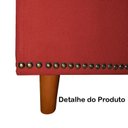 Ver imagem 4 de Kit Cabeceira e Calçadeira com Baú 195 Cm King Casal Diana Suede Vermelho - Fina Mobília
