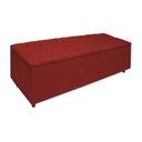 Ver imagem 2 de Kit Cabeceira e Calçadeira com Baú 195 Cm King Casal Diana Suede Vermelho - Fina Mobília