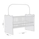 Ver imagem 3 de Berço Doce Sonho Quarto Infantil Bebê Branco / Branco - Qmovi