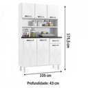 Ver imagem 4 de Cozinha De Aço Compacta Smart 6 Portas 1 Gaveta Branco - Telasul