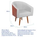 Ver imagem 3 de Kit 2 Poltronas Jade Decorativa Moderna Sala de Estar Quarto Escritório Conforto Corano Nozes e Bouc