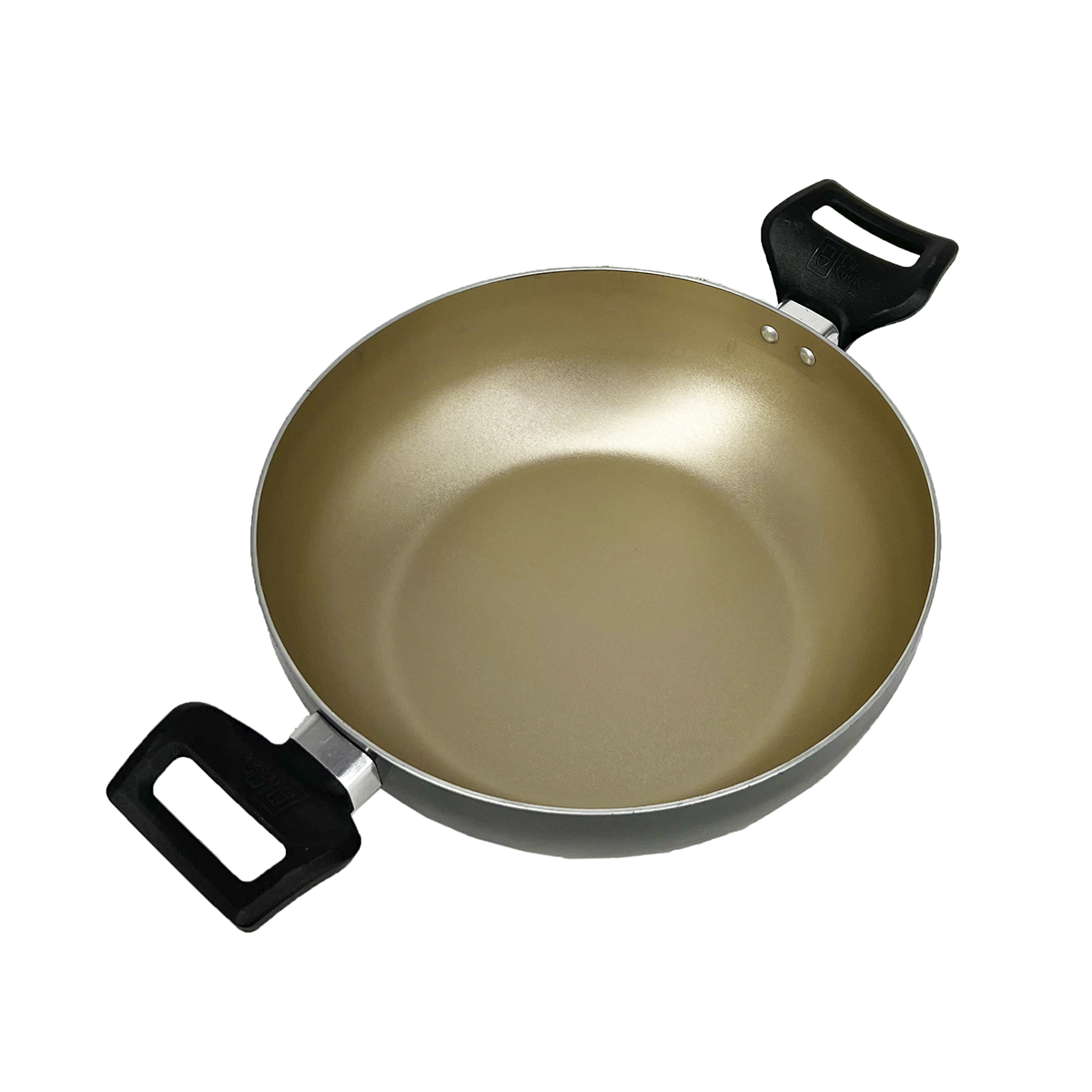 Panela Frigideira Caçarola WOK 24 cm Antiaderente Alumínio - Dourado - 3