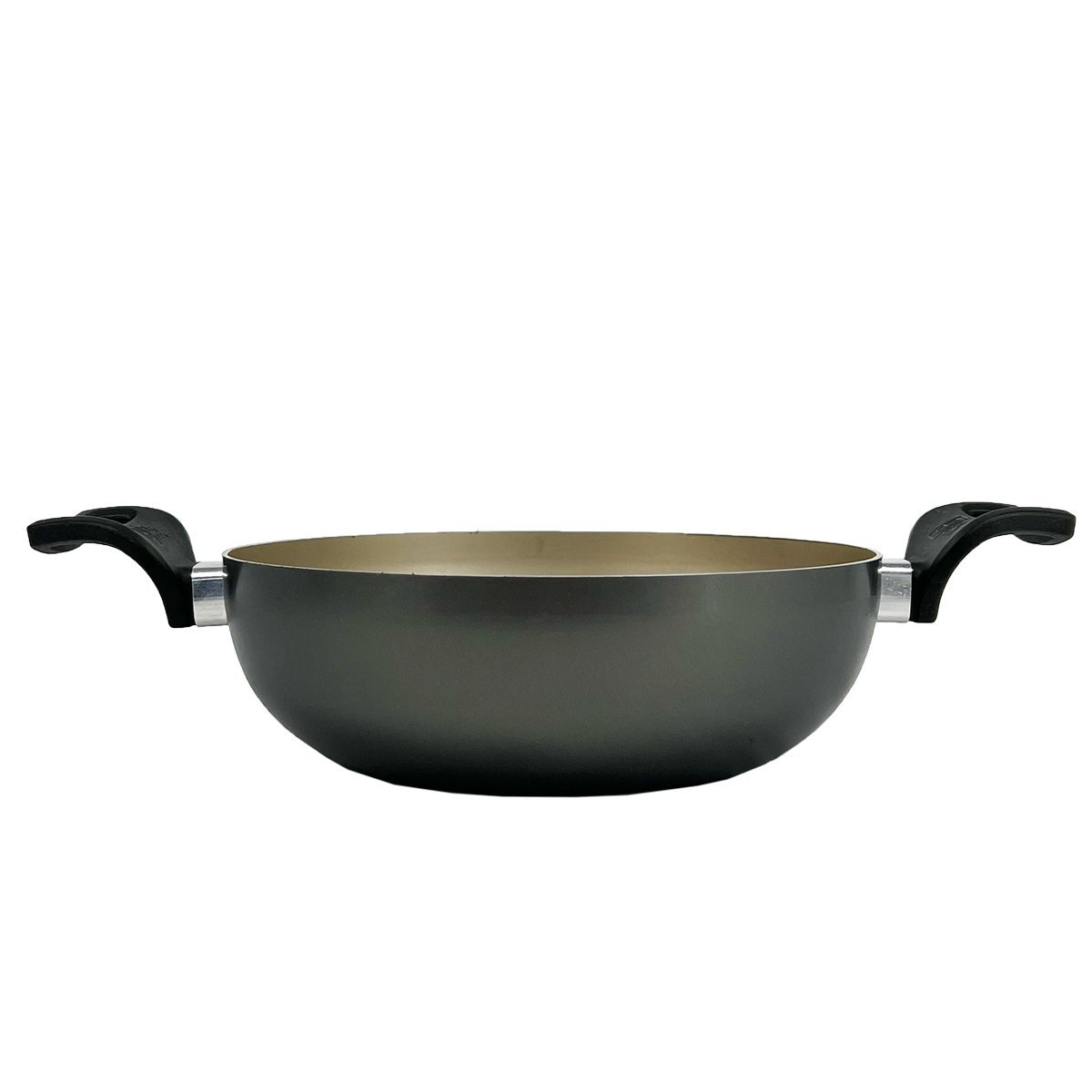 Panela Frigideira Caçarola WOK 24 cm Antiaderente Alumínio - Dourado - 2