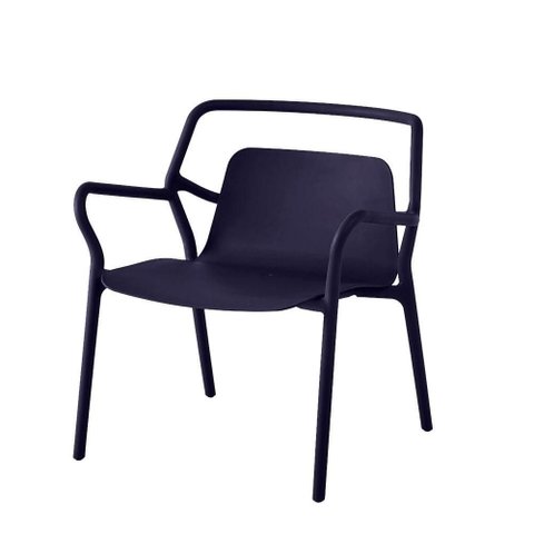Poltrona Enjoy Rivatti 53 Cm (largura) em Polipropileno (pp) Preto com Proteção Uv