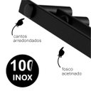 Ver imagem 4 de Toalheiro Duplo para Banheiro Preto Fosco Patmos Grego Metal 60cm