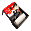 Ver imagem 1 de Kit Pintura Pratic 5 Peças Rolo de Lã e Suporte 23cm Bandeja Rolo 5cm e Pincel Gris Durín
