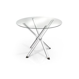 Conjunto Sala de Jantar 1 Mesa Tampo Vidro Redondo 4 Cadeiras Portugal - 5