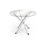 Conjunto Sala de Jantar 1 Mesa Tampo Vidro Redondo 4 Cadeiras Portugal - 5