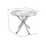 Conjunto Sala de Jantar 1 Mesa Tampo Vidro Redondo 4 Cadeiras Portugal - 6